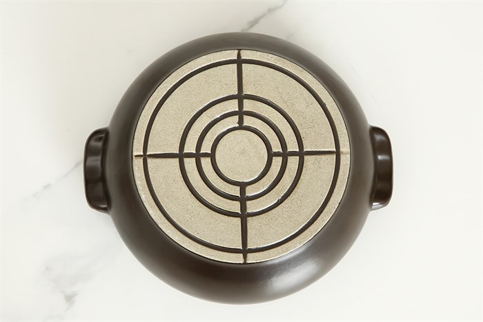 Nồi đất nắp sứ 16 cm Dong hwa P903 Màu Xanh đen đậm