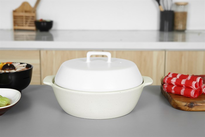 Nồi hấp đất nắp sứ 22 cm Dong hwa PT3.225