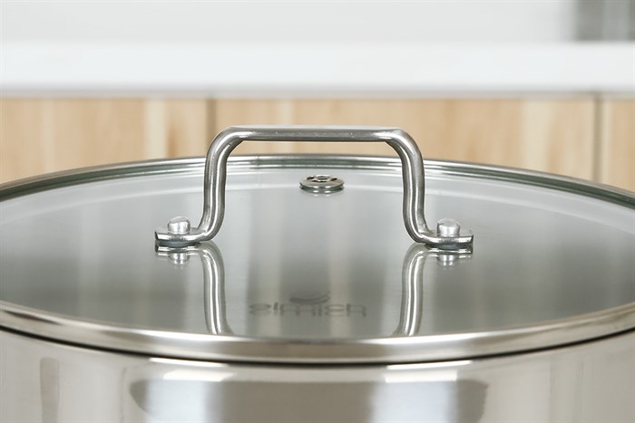 Bộ 3 nồi inox 3 đáy nắp kính Elmich EL-2324MN Màu Inox