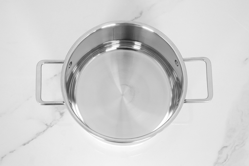 Bộ nồi quánh inox 5 đáy nắp kính Sunhouse SHG601 Màu Inox