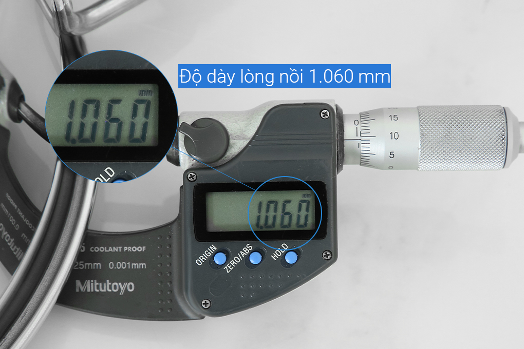 Bộ nồi quánh inox 5 đáy nắp kính Sunhouse SHG601 Màu Inox