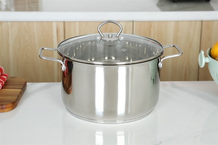 Bộ 3 nồi inox 3 đáy nắp kính Delites CW-B007-1 Màu Inox