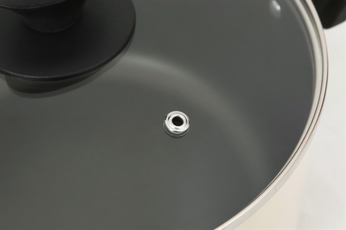 Nồi nhôm chống dính nắp kính 22 cm Elmich EL-5213MN22 Màu Màu be