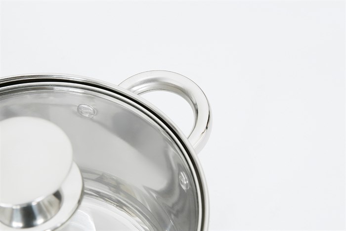 Nồi inox 5 đáy nắp kính 18 cm Green Cook GCS243-18IH Màu Inox