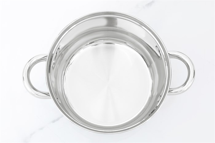 Nồi inox 5 đáy nắp kính 18 cm Green Cook GCS243-18IH Màu Inox