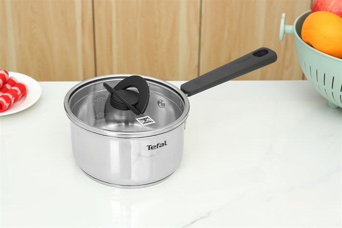 Bộ nồi quánh inox nắp kính Tefal Optispace G7376S44 Màu Inox