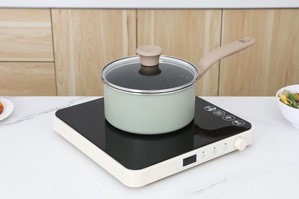 Quánh nhôm chống dính nắp kính 18 cm Tefal So Matcha G1792395 Màu Xanh