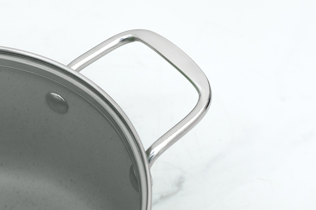 Nồi nhôm chống dính nắp kính 20 cm Delites NDE20 Màu Xanh mint