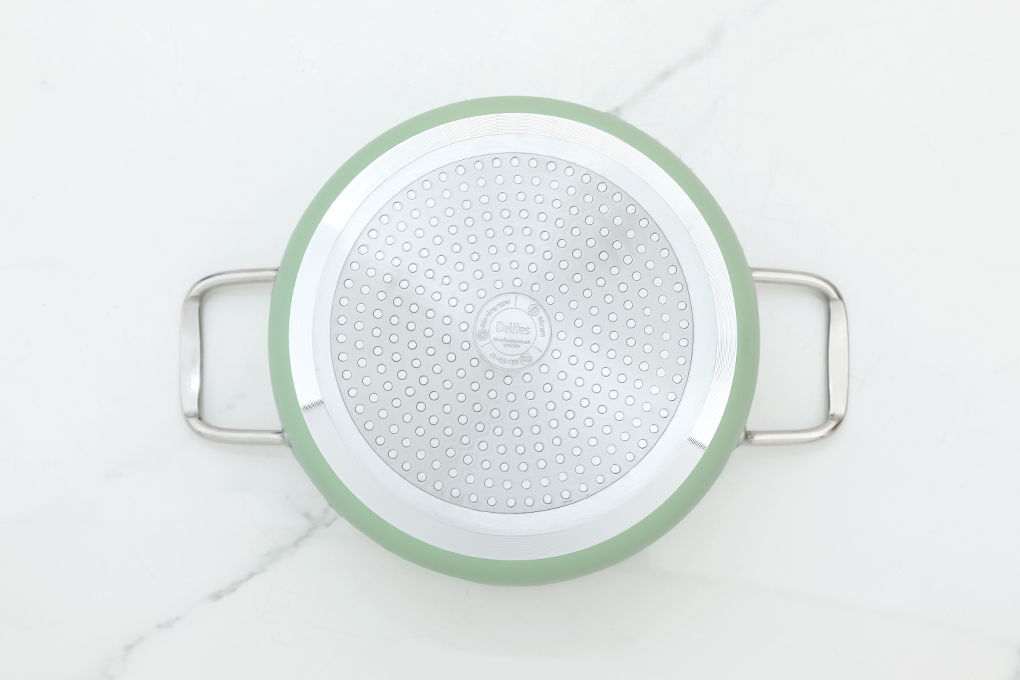 Nồi nhôm chống dính nắp kính 20 cm Delites NDE20 Màu Xanh mint