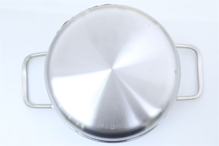 Bộ 3 nồi inox đáy từ 16, 18, 24 cm Happycook Elegan EL-06SRY Màu Inox