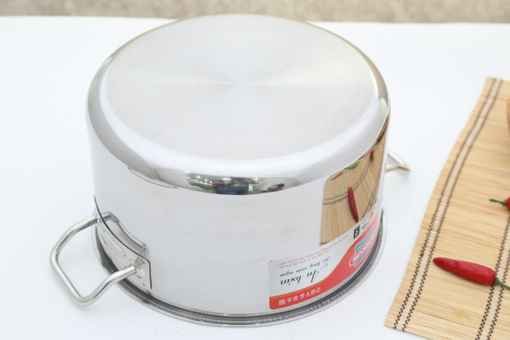 Nồi inox nắp kính 24 cm Sunhouse SHG24S Màu Inox