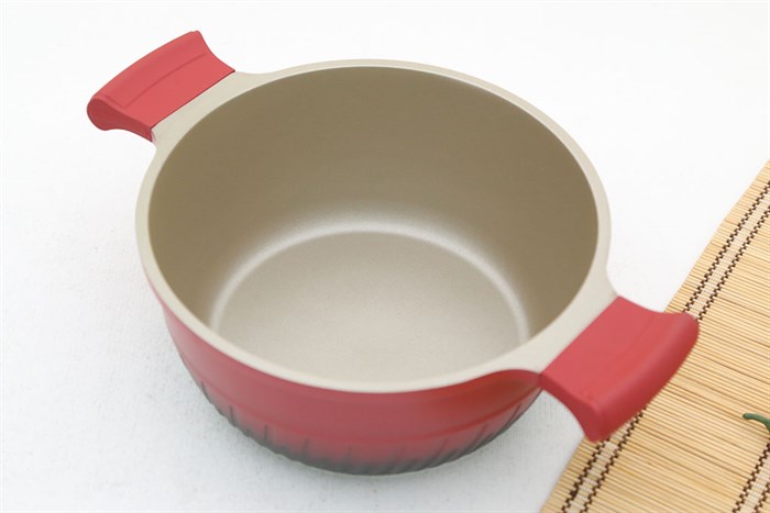 Nồi nhôm chống dính nắp kính 20 cm Elmich Phoenix 2357170 Màu Đỏ đô
