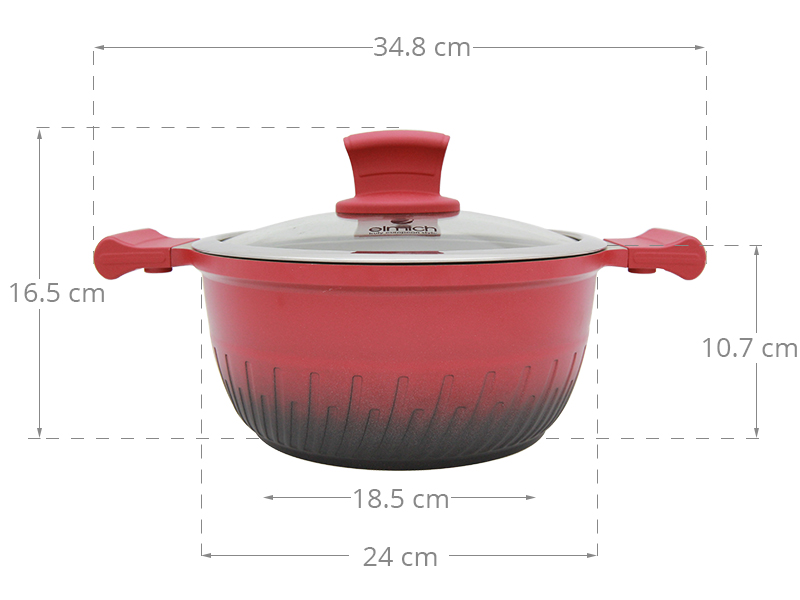 Nồi nhôm chống dính đáy từ 24 cm Elmich Phoenix-2357171