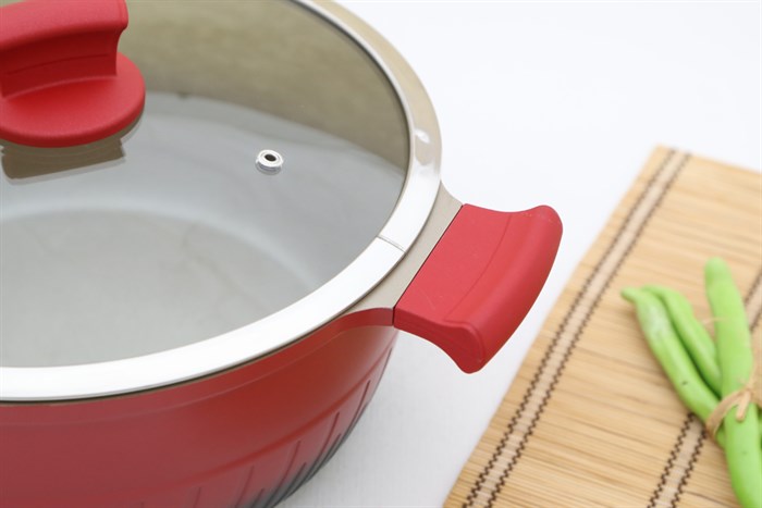 Nồi nhôm chống dính đáy từ 24 cm Elmich Phoenix-2357171 Màu Đỏ đô