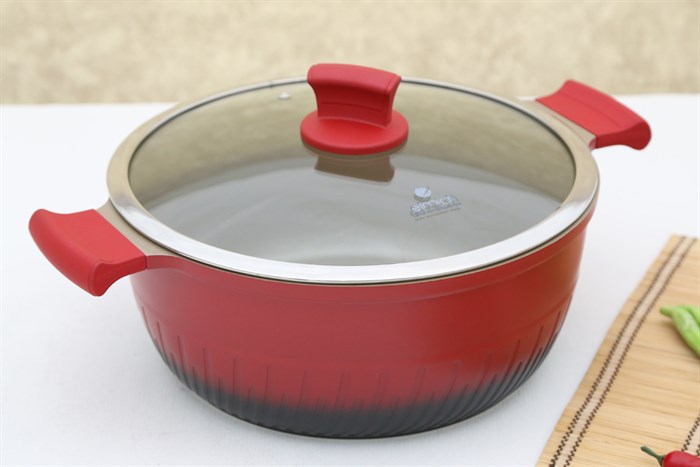 Nồi nhôm chống dính đáy từ 28 cm Elmich Phoenix 2357172 Màu Đỏ đô