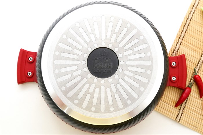 Nồi nhôm chống dính đáy từ 28 cm Elmich Phoenix 2357172 Màu Đỏ đô