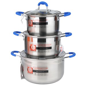 Bộ 3 nồi inox 5 đáy 16, 20, 24 cm Elmich Smartcook-SMR3-2355961