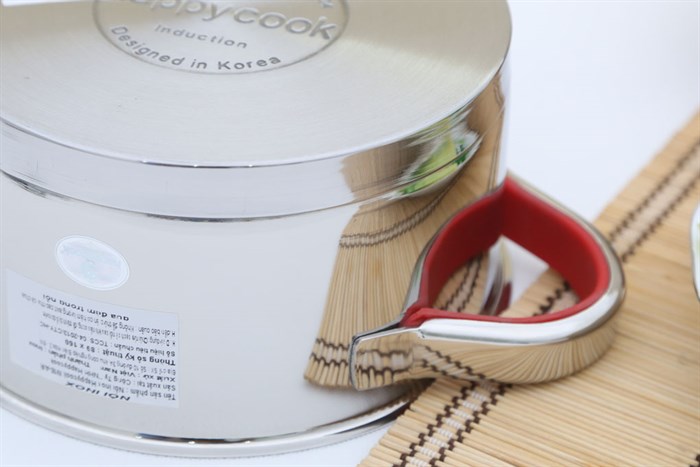 Bộ 3 nồi inox 3 đáy 16, 20, 24 cm Happycook Aries HC06AR Màu Inox