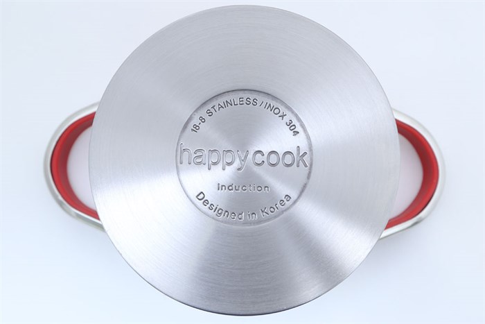 Bộ 3 nồi inox 3 đáy 16, 20, 24 cm Happycook Aries HC06AR Màu Inox