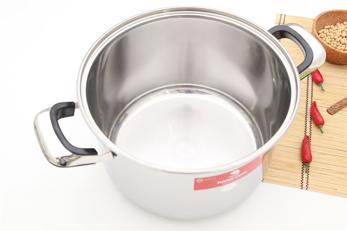 Bộ nồi xửng inox 3 đáy 26 cm Happycook ST26 Màu Inox