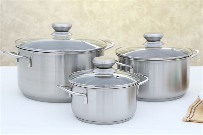 Bộ 3 nồi inox 3 đáy 16, 20, 24 cm Fivestar FS06CG Màu Inox