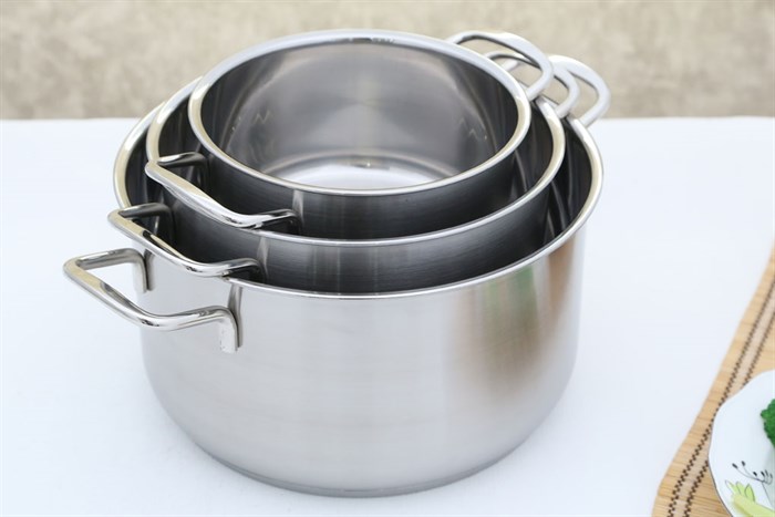 Bộ 3 nồi inox 3 đáy 16, 20, 24 cm Fivestar FS06CG Màu Inox