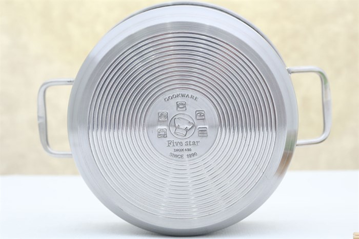 Bộ 3 nồi inox 3 đáy 16, 20, 24 cm Fivestar FS06CG Màu Inox