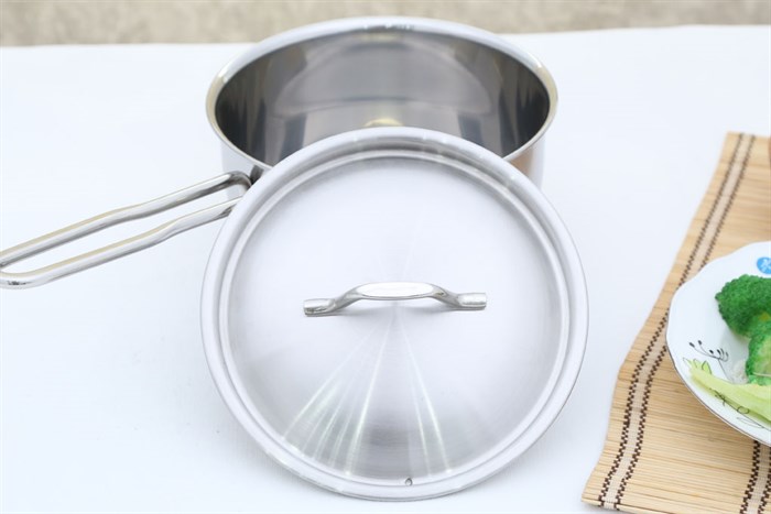 Bộ 5 nồi xửng quánh chảo 3 đáy Fivestars FS08C Màu Inox