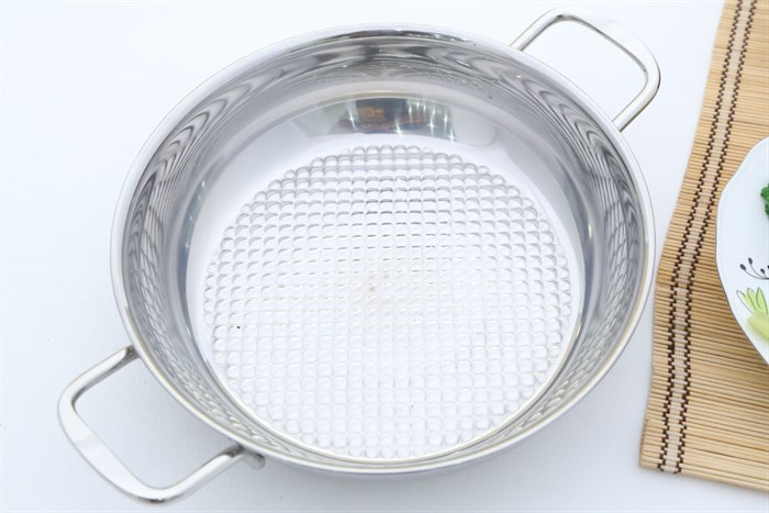 Bộ 5 nồi xửng quánh chảo 3 đáy Fivestars FS08C Màu Inox