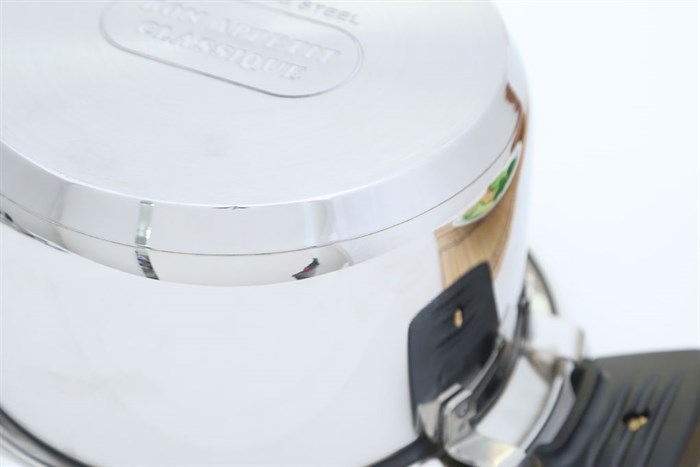 Bộ 3 nồi inox 3 đáy nắp kính Happycook Bon Appetit Lite HC-06BA Màu Inox