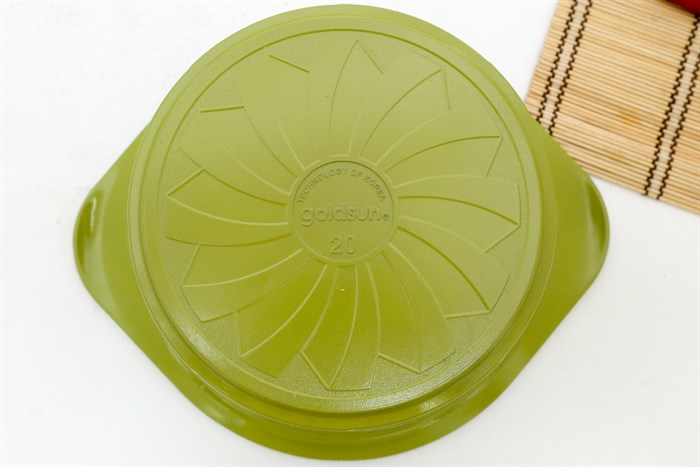 Bộ 3 nồi nhôm đúc nắp kính Goldsun AD02-3106AG Màu Xanh lá