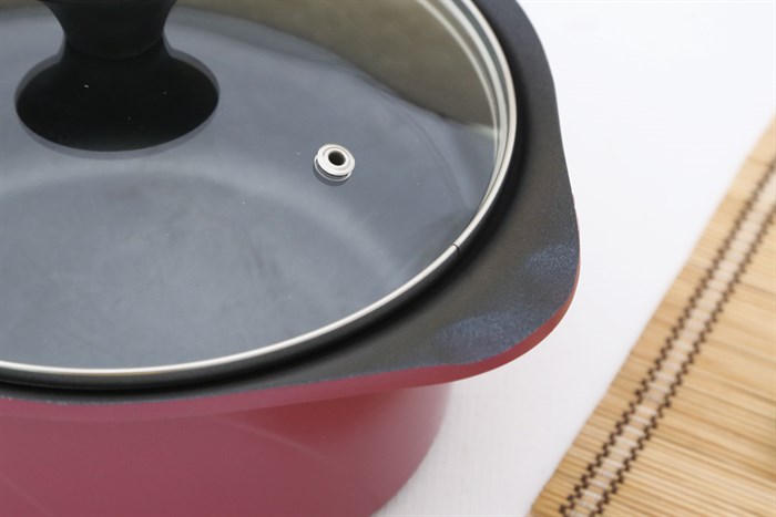 Bộ 3 nồi nhôm đúc nắp kính Goldsun AD02-3106AG Màu Hồng