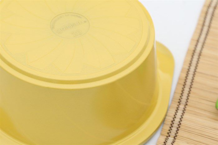 Bộ 3 nồi nhôm đúc nắp kính Goldsun AD02-3106AG Màu Vàng