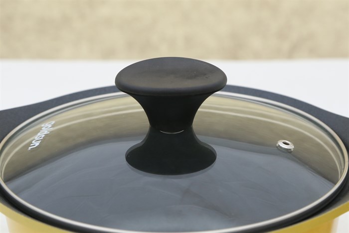 Bộ 3 nồi nhôm đúc nắp kính Goldsun AD02-3106AG Màu Vàng