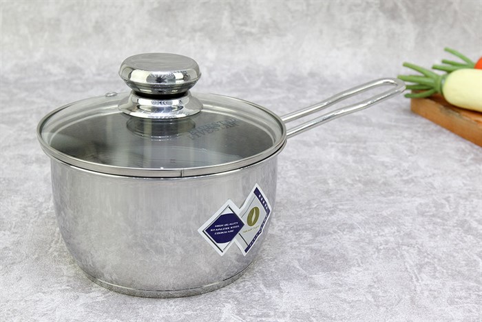 Quánh inox 3 đáy nắp kính 16 cm Fivestar Q16-3DG