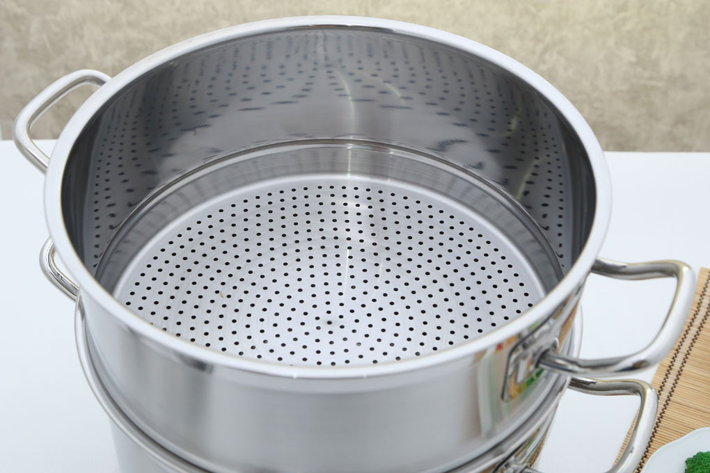 Bộ nồi xửng inox 3 đáy 28 cm Fivestar ST28-3D Màu Inox
