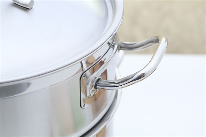 Bộ nồi xửng inox 3 đáy 28 cm Fivestar ST28-3D Màu Inox