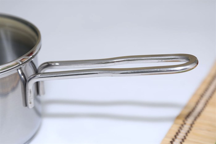 Quánh inox 3 đáy nắp kính 12 cm Fivestar Q12-3DG Màu Inox