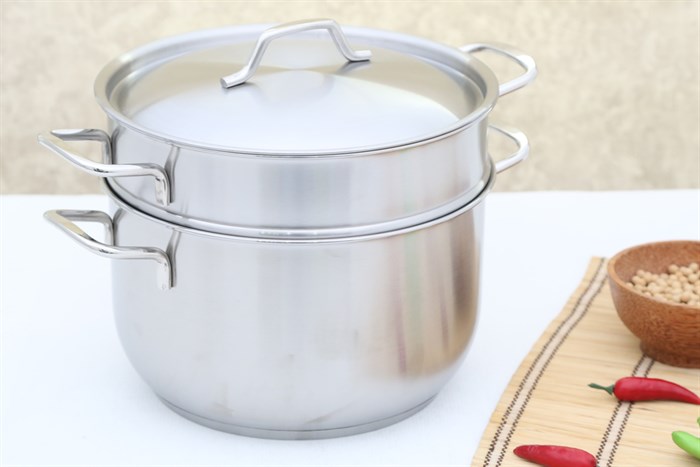 Bộ nồi xửng inox 3 đáy 24 cm Fivestar ST24-3D Màu Inox