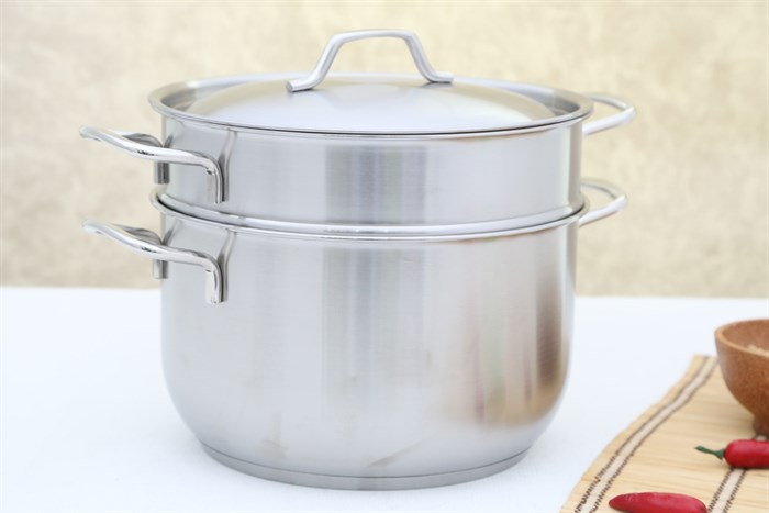 Bộ nồi xửng inox 3 đáy 24 cm Fivestar ST24-3D Màu Inox