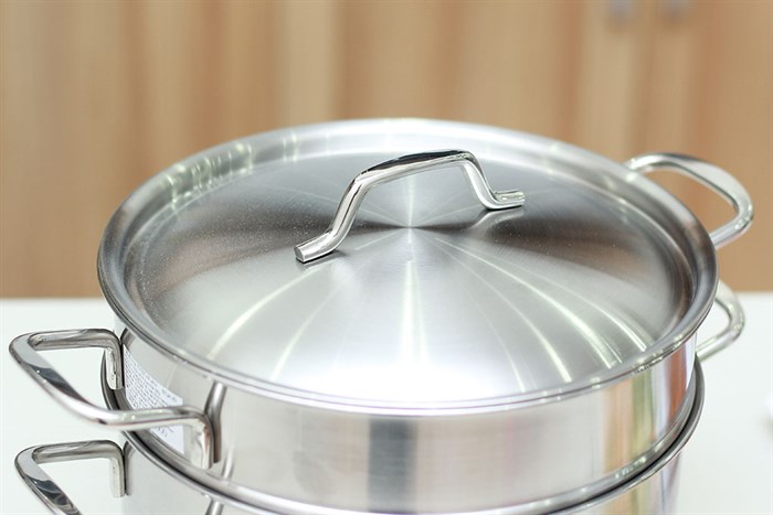 Bộ nồi xửng 3 đáy 26 cm Fivestar ST26-3D Màu Inox