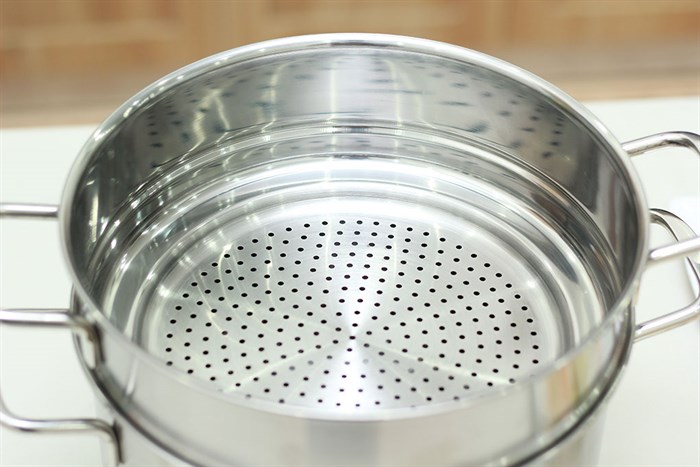 Bộ nồi xửng 3 đáy 26 cm Fivestar ST26-3D Màu Inox