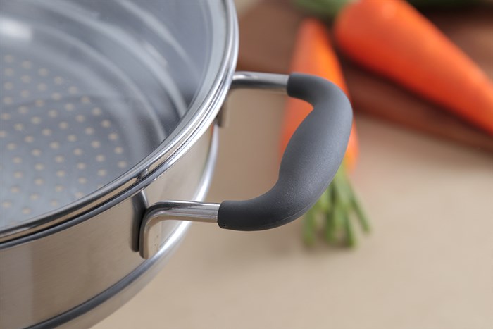 Bộ nồi xửng đáy từ 24 cm Fivestar ST24-SLC Màu Inox