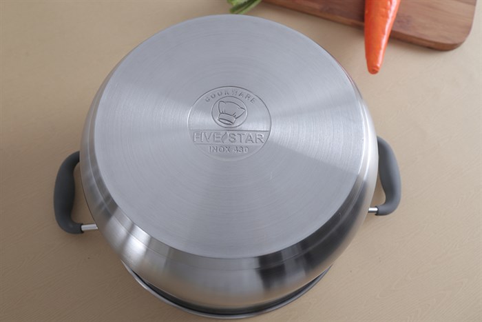 Bộ nồi xửng đáy từ 24 cm Fivestar ST24-SLC Màu Inox