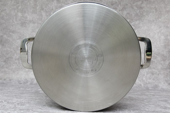 Nồi inox 5 đáy nắp kính 28 cm Sunhouse SH779-28 Màu Inox