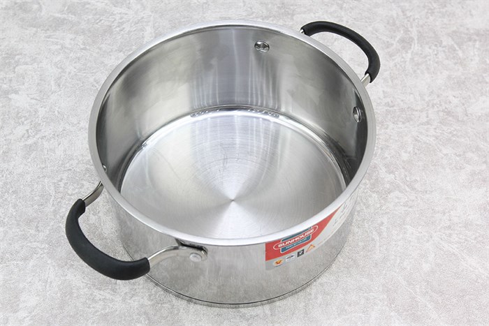 Nồi inox 3 đáy nắp kính 20 cm Sunhouse SHG24320 Màu Inox