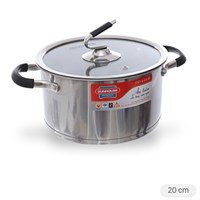 Nồi inox 3 đáy nắp kính 20 cm Sunhouse SHG24320