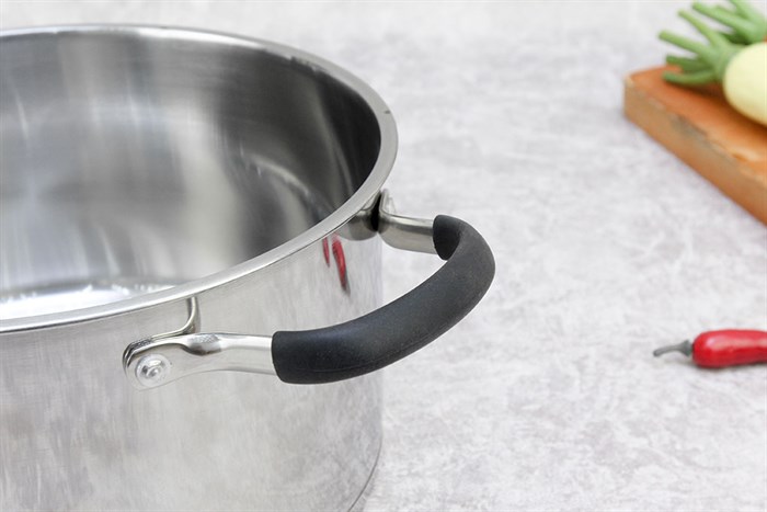 Nồi inox 3 đáy nắp kính 24 cm Sunhouse SHG24324 Màu Inox