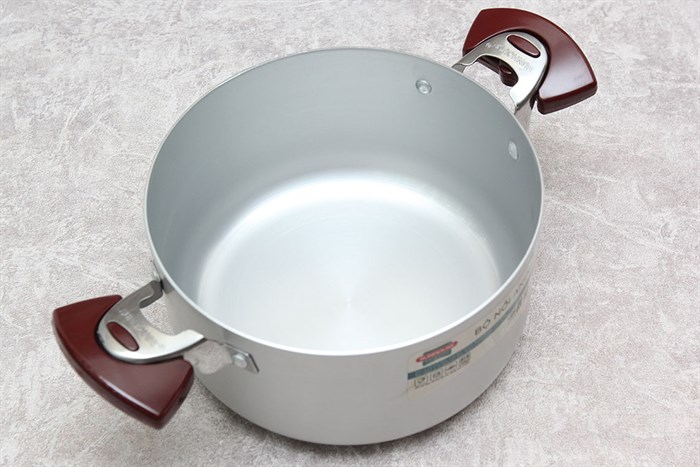 Nồi nhôm anod nắp kính 20 cm Sunhouse SH8833-20EBN Màu Bạc