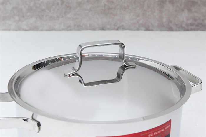 Bộ nồi xửng inox 3 đáy nắp inox 24 cm Happycook Milan ST24-ML Màu Inox